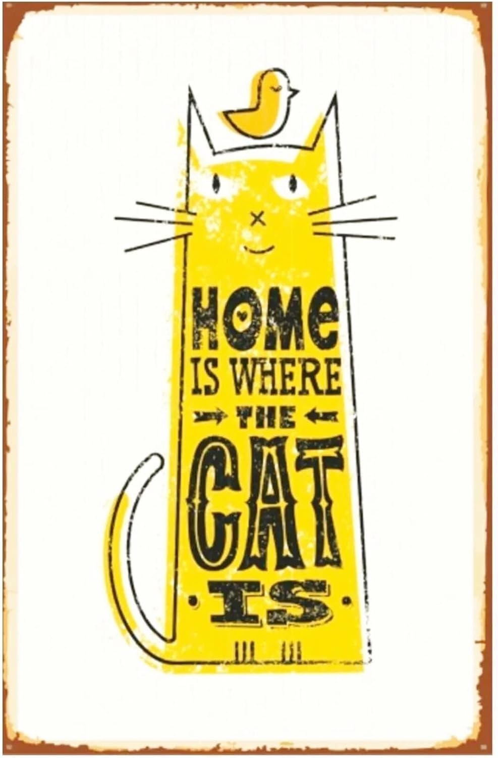Kuşe Kağıt Duvar Posteri Cat Is Retro Vintage Drtr0040
