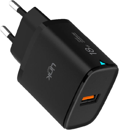 C304 18W QC3.0 USB Şarj Adaptörü Siyah