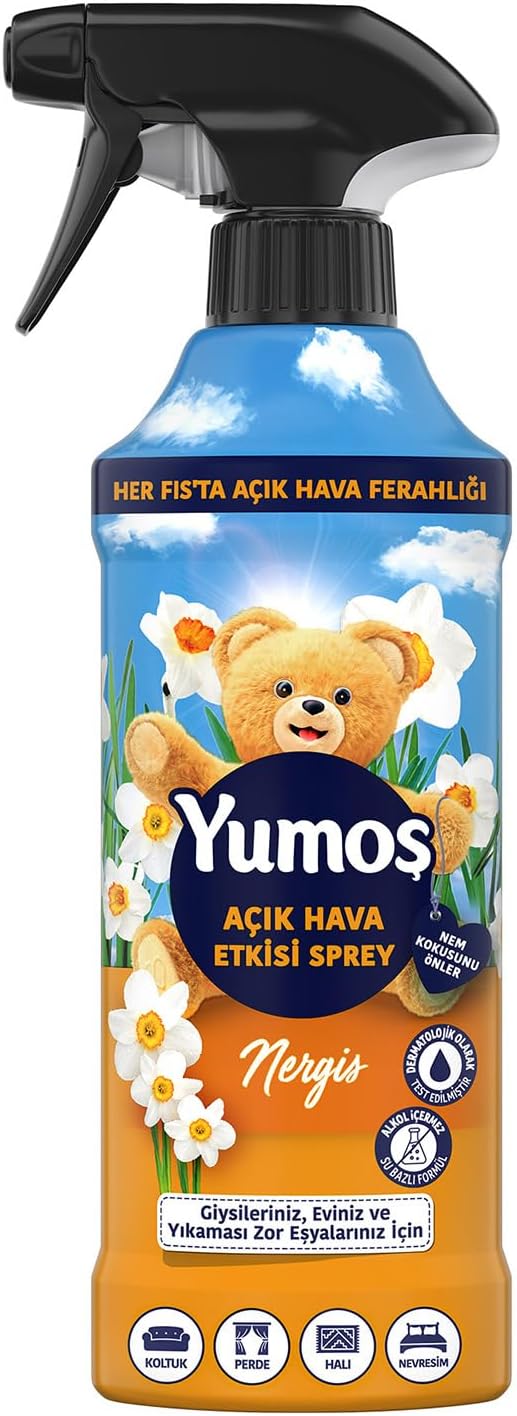 Açık Hava Etkisi Sprey Yıkanması Zor Eşyalar İçin Giysi Spreyi Nergis 430 Ml