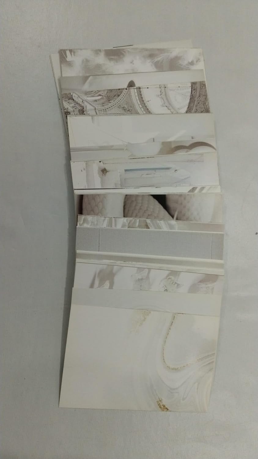 Minimalist Beyaz Estetik Duvar Kolaj Seti - 50 Adet Krem ve Mermer Dokulu Fotoğraf Kartları, Sade ve Şık Oda Dekoru, White Aesthetic Duvar Poster Paketi (10x15 cm)