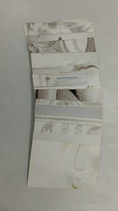 Minimalist Beyaz Estetik Duvar Kolaj Seti - 50 Adet Krem ve Mermer Dokulu Fotoğraf Kartları, Sade ve Şık Oda Dekoru, White Aesthetic Duvar Poster Paketi (10x15 cm)