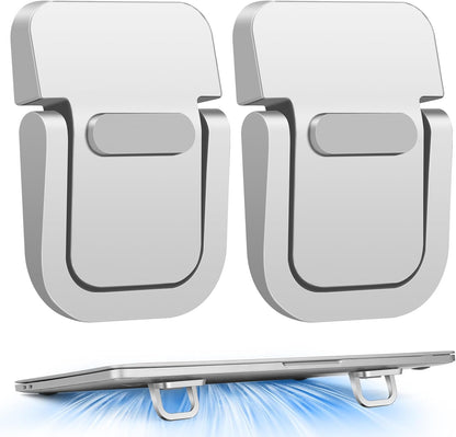Mini Dizüstü Bilgisayar Standı, Taşınabilir Dizüstü Bilgisayar Standı, Havalandırmalı Soğutmalı Katlanabilir ve Hafif Ergonomik Yükseltici, Şık Bilgisayar Dizüstü Bilgisayar Tutucu Klavyelere
