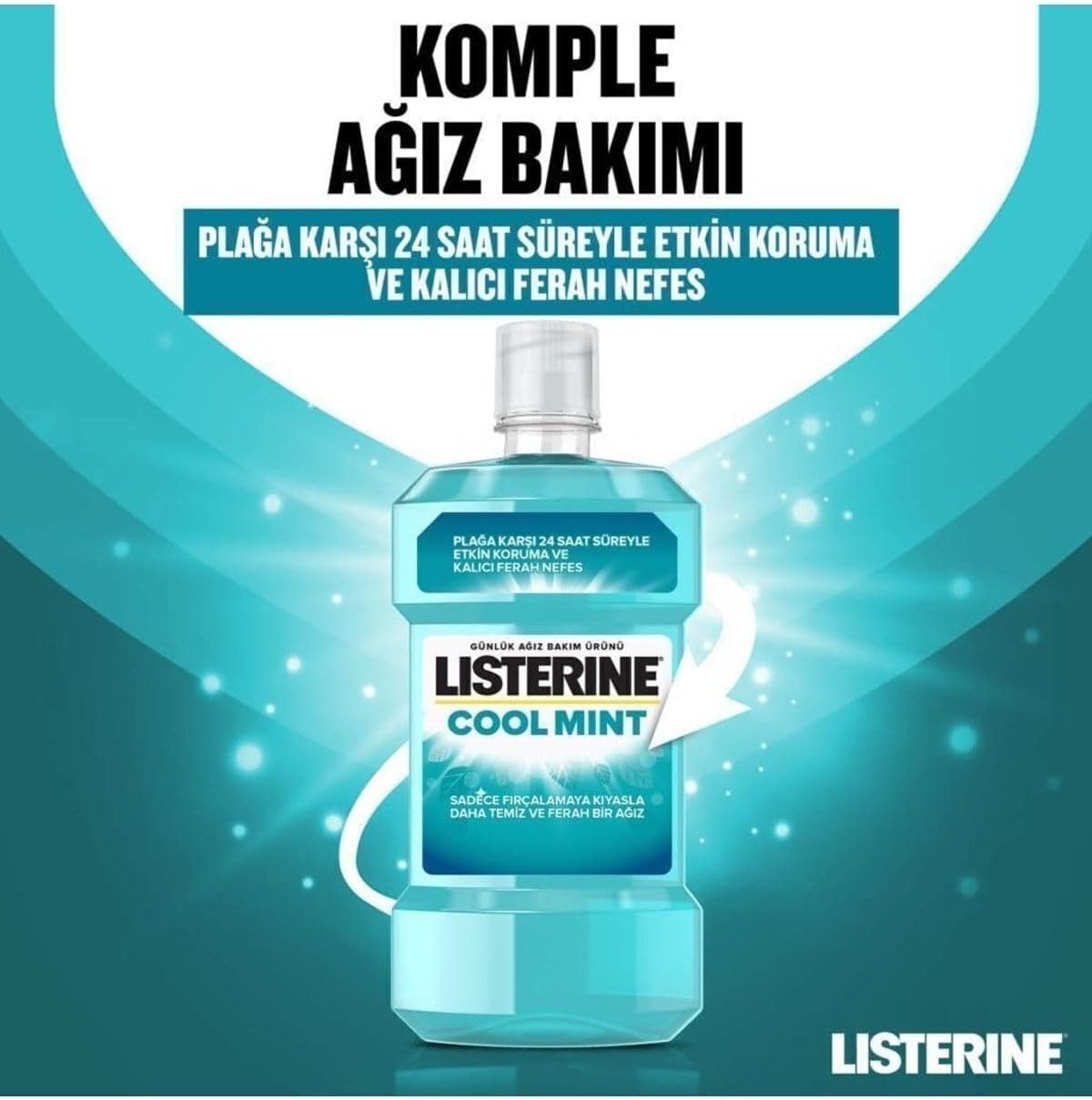 Listerine Cool Mint Ağız Bakım Suyu 500 Ml + 250 Ml