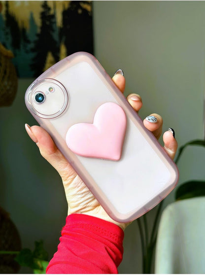 Iphone 7-8 - Se 2020 ile Uyumlu 3d Oyuncak Kalp Model Şeffaf Kılıf
