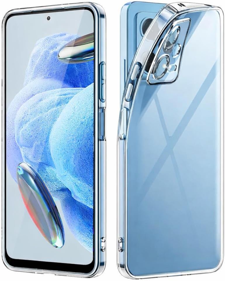 Xiaomi Redmi Note 12 Pro 5G ile Uyumlu Kılıf Şeffaf Silikon Kamera Korumalı 3D