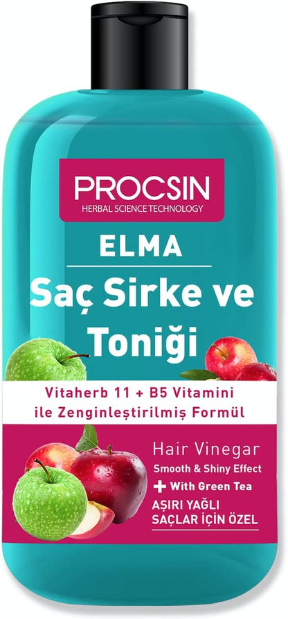Aşırı Yağlanma Karşıtı Elmalı Saç Sirke ve Toniği 250 ML