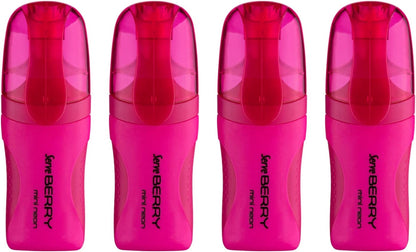 MINI FOSFORLU KALEM PEMBE 4LU SET