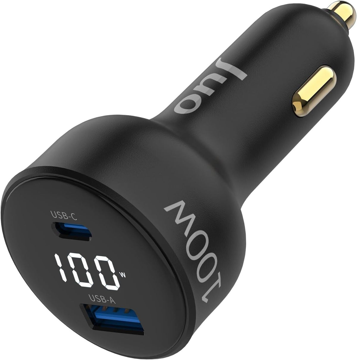 Juo 100W Led Ekranlı Type-C + USB-A Araç Şarj Aleti iPhone & Android & Notebook Araç içi Şarj Cihazı