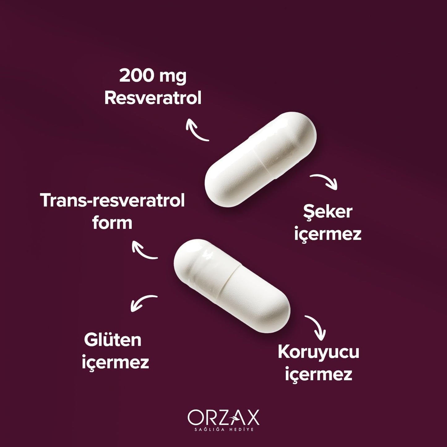 Orzax Ocean Resveratrol 200 Mg 30 Kapsül
