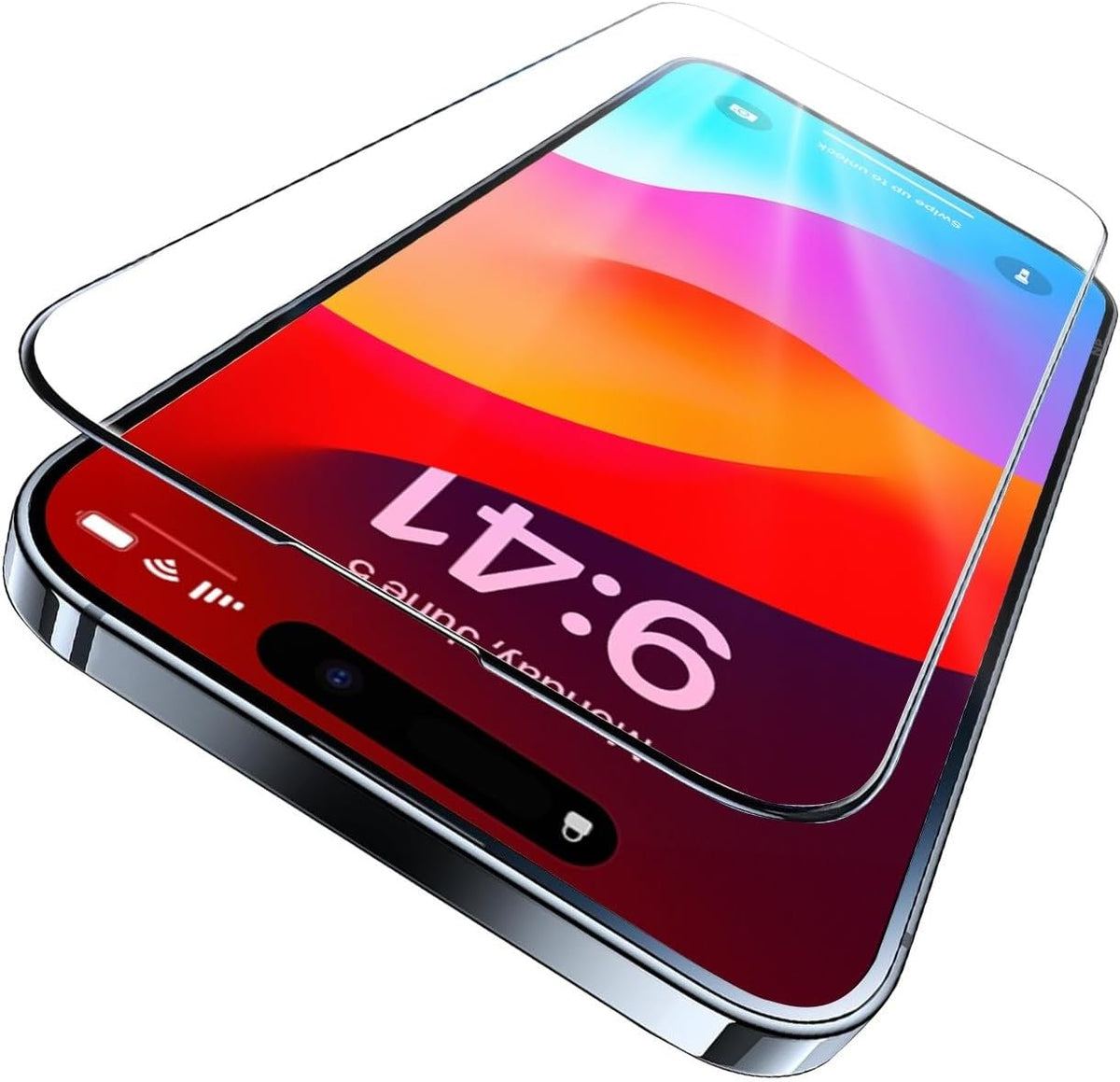 iPhone 16 Pro için Ekran Koruyucu ESD Antistatik Toz Tutmayan Tam Kaplayan Toz Korumalı Parmak İzi Karşıtı 9H Premium Temperli Apple iPhone 16 Pro için Kırılmaz Cam 9D Ekran Koruyucu