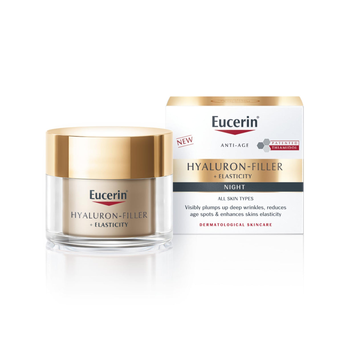 Eucerin Hyaluron Dolgu + Elastikiyet Gece Kremi 50Ml