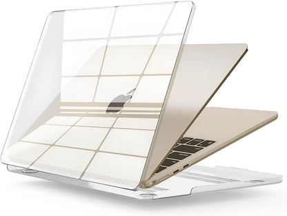 MacBook Air 15,3 ile Uyumlu M5 (A3448) M4 (A3241) M3 (A3114) M2 (A2941) Polikarbonat Sert Koruyucu Çizilme ve Darbe Önleyici Kılıf (Super Şeffaf, 15 inç 2023-2026)