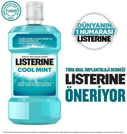 Listerine Cool Mint Ağız Bakım Suyu 500 Ml + 250 Ml