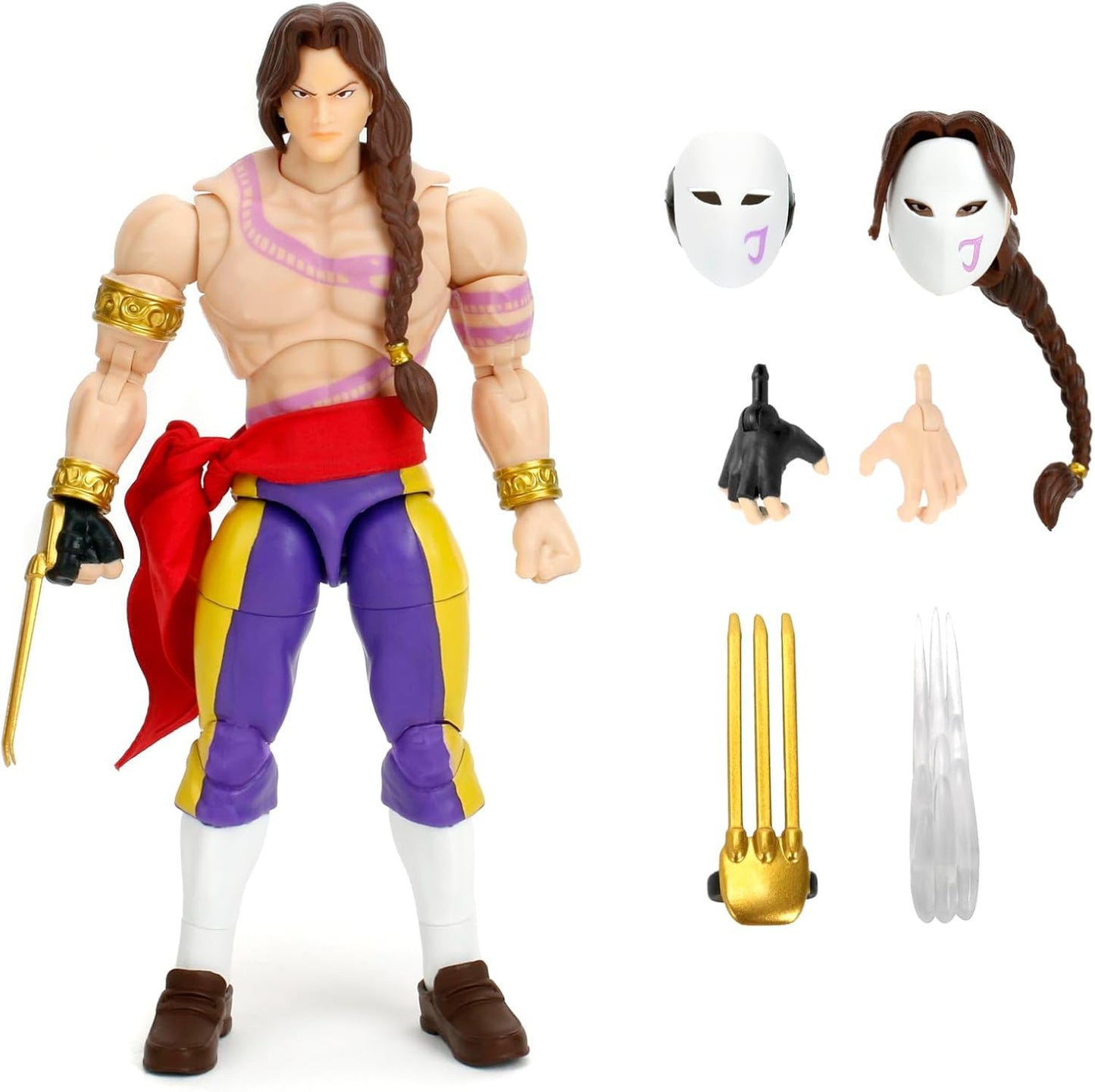 Jada Toys Street Fighter Figura Vega (15 cm) - Street Fighter 2: The Final Challengers 13 yaş ve üstü alternatif başlıklı, eller ve aksesuarlarla hareketli koleksiyon figürü