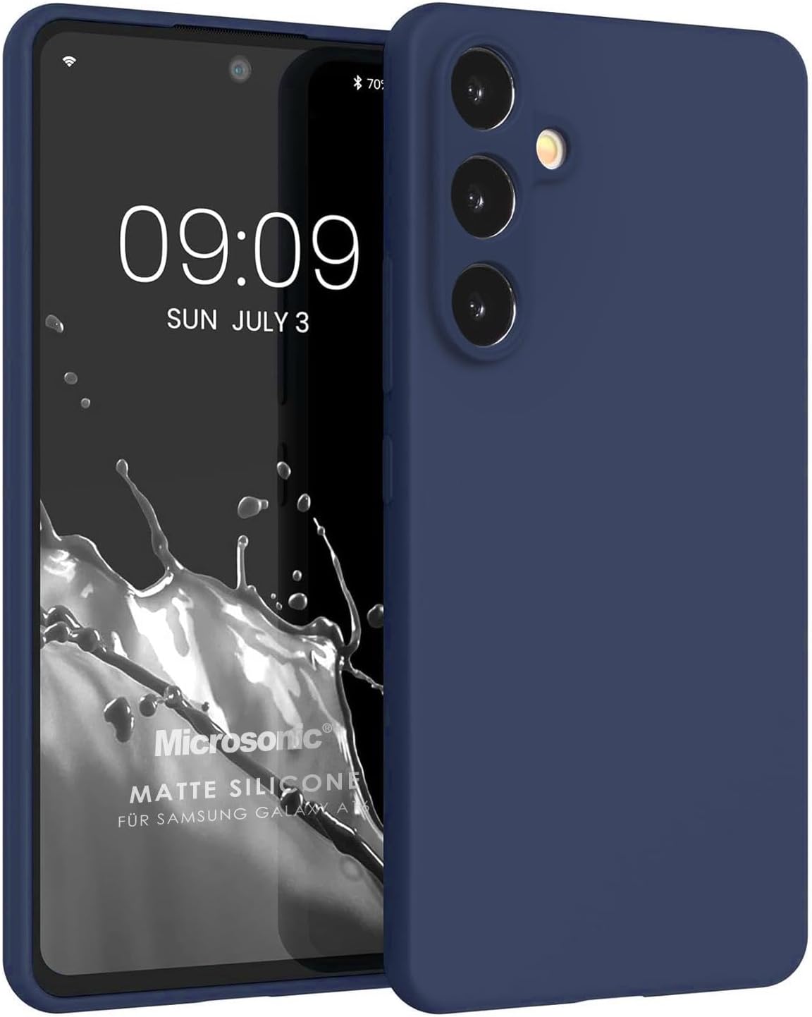 Matte Silicone Galaxy S26 Plus için Kılıf Lacivert [Galaxy S26 Plus ile Uyumlu Kılıf - Lacivert]