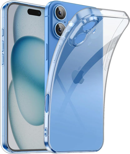 iPhone 16 Plus Şeffaf Kılıf, Kamera Korumalı Şeffaf Silikon Kılıf, Kamera Koruyuculu iPhone 16 Plus Transparent Kılıf