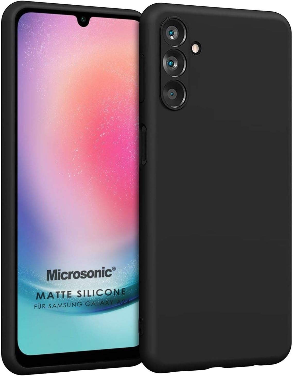 Matte Silicone Galaxy A05s için Kılıf Siyah [Galaxy A05s ile Uyumlu Kılıf - Siyah]