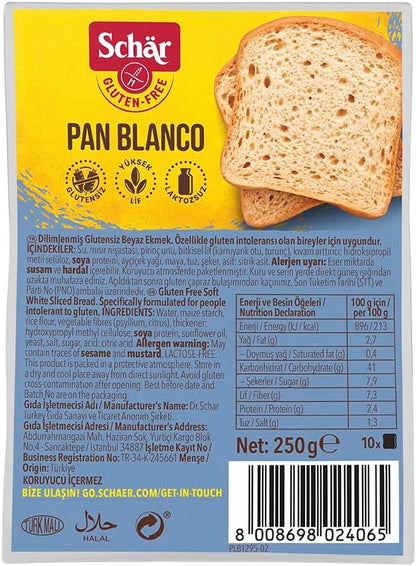 Schar Pan Blanco Glutensiz Beyaz Ekmek 250 gr