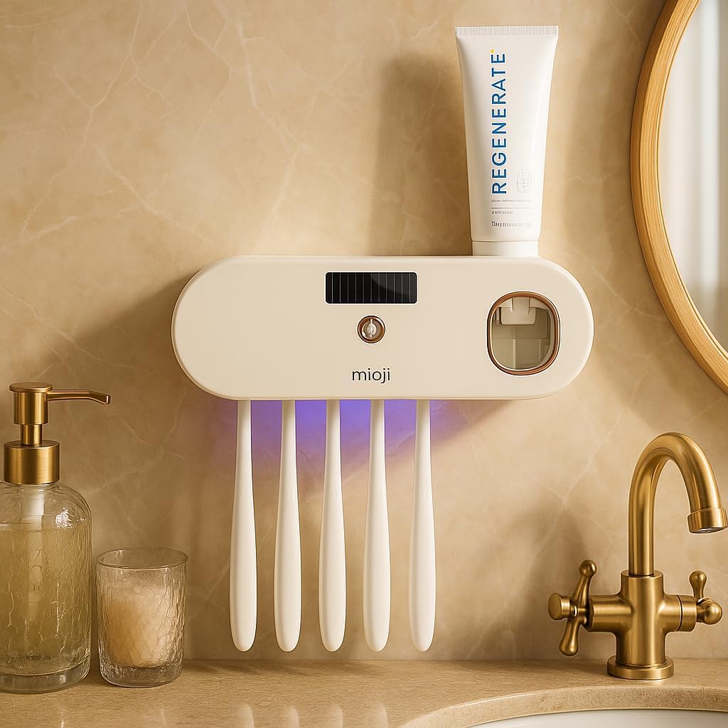 Mioji UV5F 1200mAh Şarj Edilebilir UV Sterilizatörü Otomatik Diş Fırçası Tutucusu