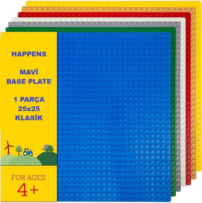 Classic Mavi Plaka, +4 Yaratıcı Oyuncak Yapım Seti (1 Parça) 25cmx25cm, Baseplate