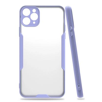 Apple iPhone 11 Pro Max Kılıf Platin Silikon - Lila
