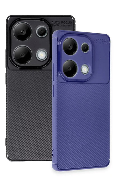 Xiaomi Redmi Note 13 Pro 4G Kılıf Auto Focus Karbon Kapak - Lacivert
