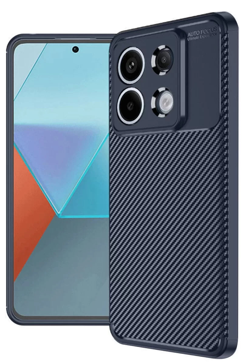 Xiaomi Redmi Note 13 Pro 4G Kılıf Auto Focus Karbon Kapak - Lacivert