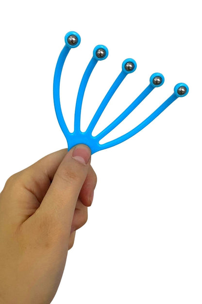 BUFFER® Çok Fonksiyonlu 5 Uçlu Bilyeli Baş Boyun Bacak Kol Masaj Alet Rahatlatıcı Kafa Masaj Aparatı