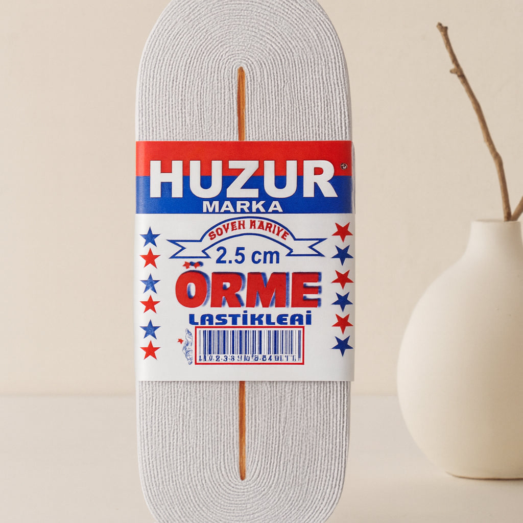 Paça Lastiği 2,5 cm Beyaz – Geniş 10 m