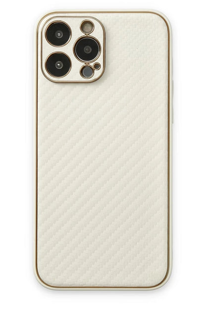 Apple iPhone 13 Pro Kılıf Coco Karbon Silikon - Beyaz