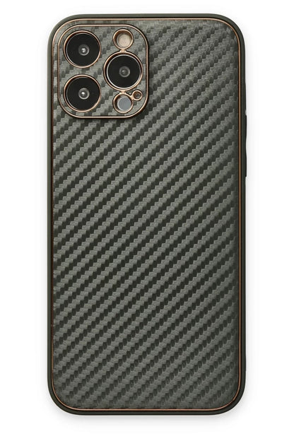 Apple iPhone 13 Pro Kılıf Coco Karbon Silikon - Füme
