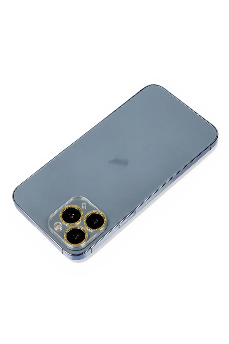 Apple iPhone 11 Pro Shine Kamera Lens Koruma Cam - Gold
