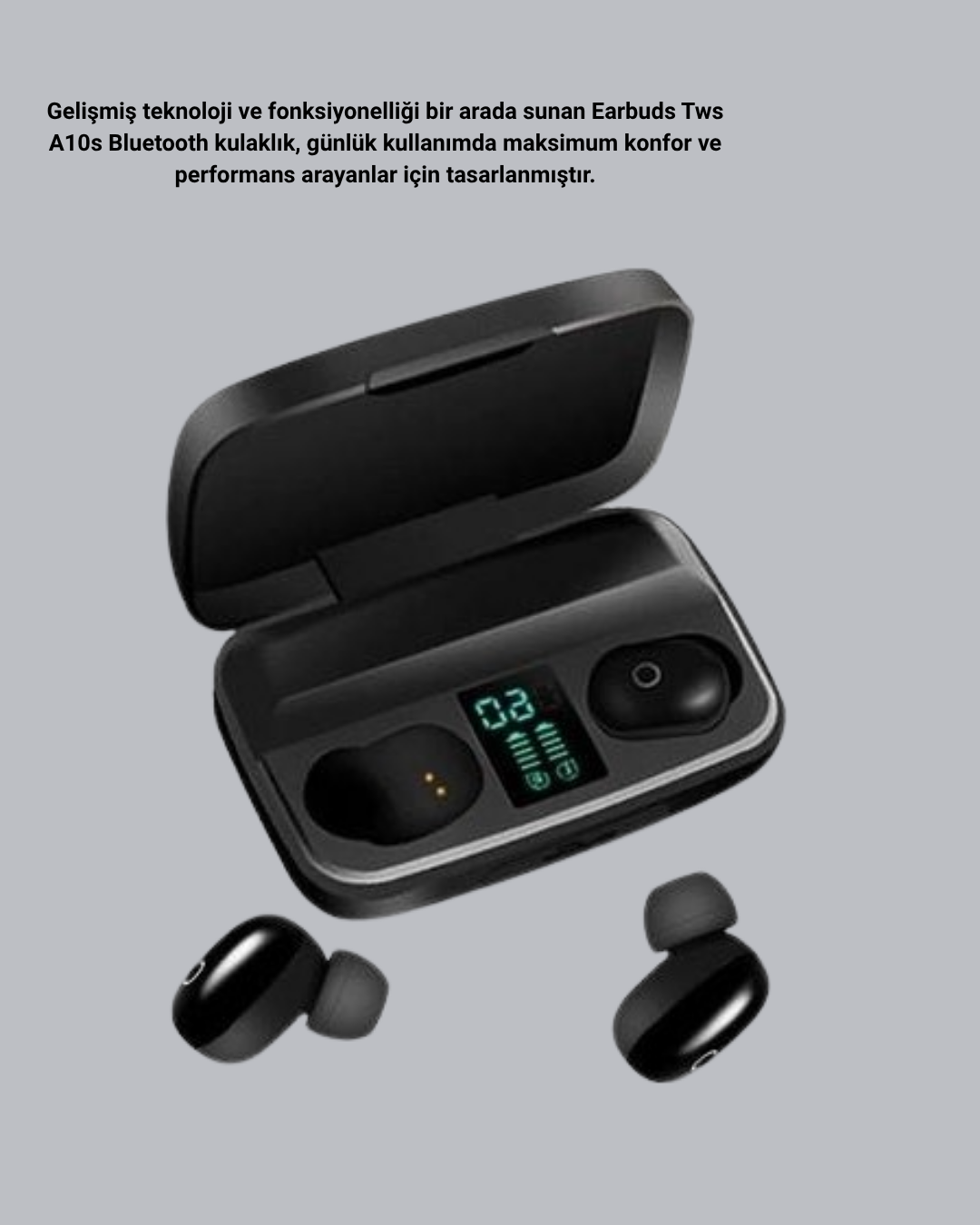 TWS A10s Bluetooth 5.0 Kulaklık Powerbank Şarj Kutulu Mini Tasarım