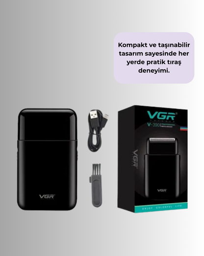 Çift Başlıklı Elektrikli Tıraş Makinesi | Suya Dayanıklı, Hafif ve Ergonomik