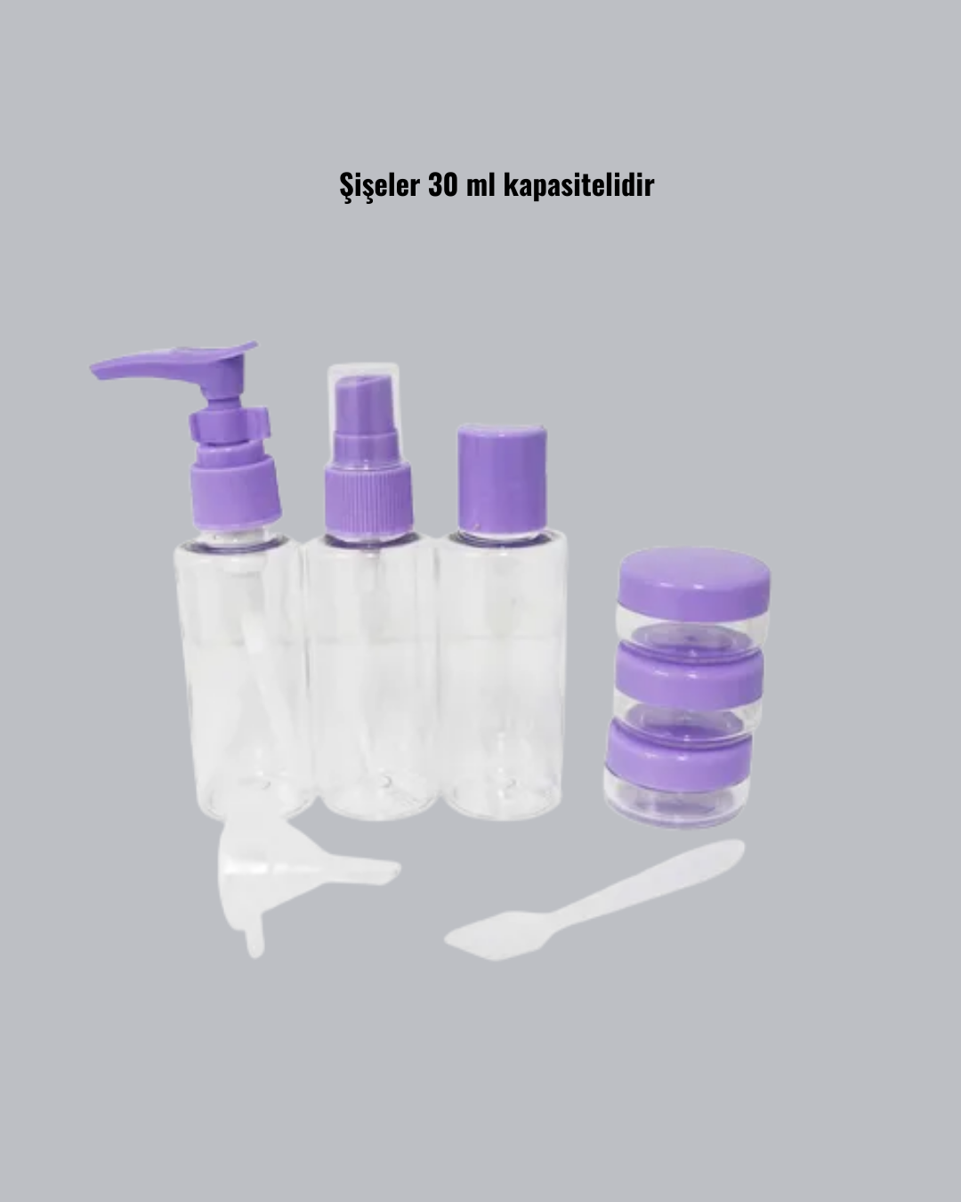 Taşınabilir 5’li Seyahat Banyo Seti Şampuanlık Sprey Krem Kutusu Yeni Nesil