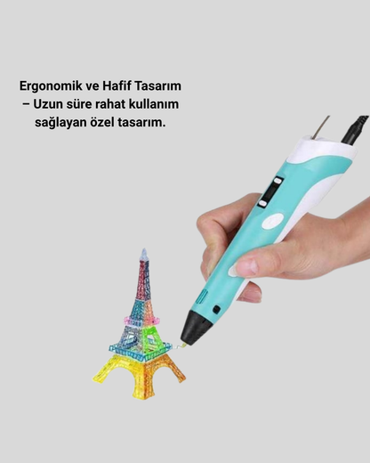Üç Boyutlu 3D Yazıcı Kalem ABS ve PLA Uyumlu