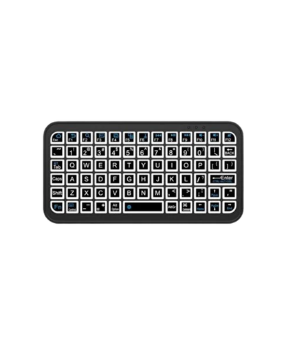 Siyah Kablosuz Mini RGB Işıklı Klavye Bluetooth 5.2 İnce Tasarım