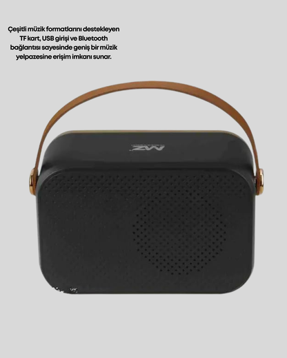 Retro Tarz Kablosuz Radyo – Bluetooth, USB ve TF Kart Girişli