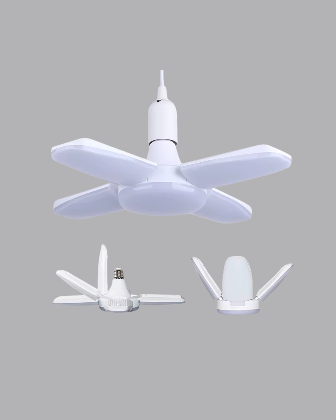 Katlanabilir 4 Kollu LED Ampül 60 Watt 6000 Lumen Beyaz Işık