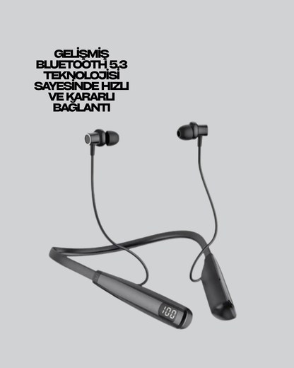 Y12 Bluetooth Boyun Bantlı Kulaklık – 100 Saat Pil, Bluetooth 5.3, Dokunmatik Kontrol