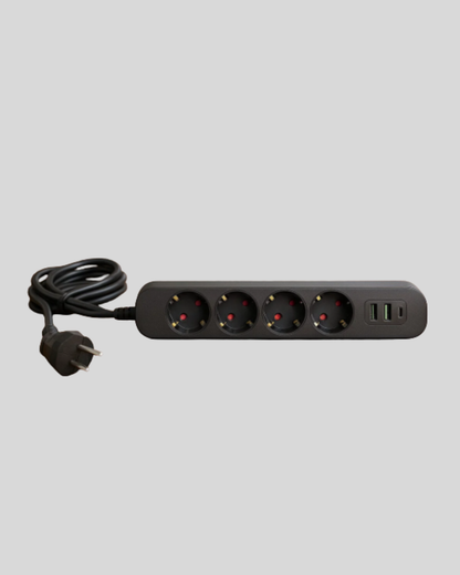 Akıllı Akım Dengelemeli 4’lü Çoklu Priz Type-C ve USB Çıkışlı