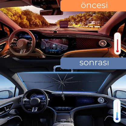 Toyota Yaris, VW Polo, Kia Rio, Fiat Punto, Hyundai Accent Blue Uyumlu Oto Şemsiye