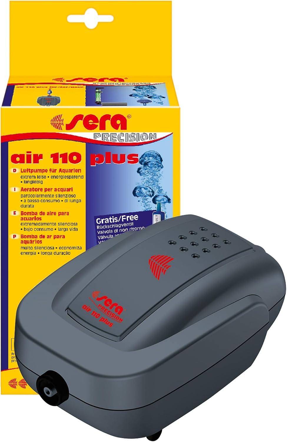 Havalandırıcı için akvaryum Sera Air 110 Plus – Süper sessiz, tek çıkış, 3 Watt