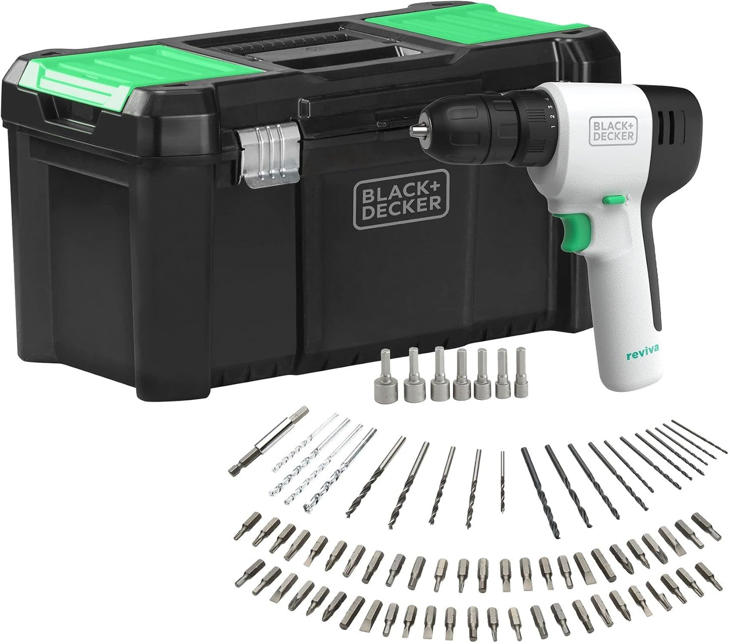 Black + Decker reviva 12 V akülü matkap REVDD12ALTB (sürdürülebilir matkap%50 geri dönüştürülmüş plast