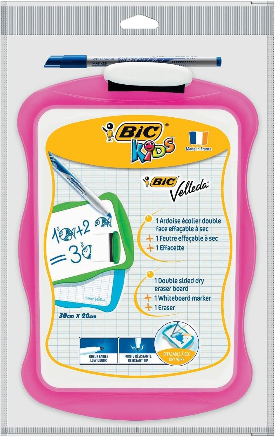BIC 30x20 cm Mini Beyaz Yazı Tahtası + Tahta Kalemi + Silgi