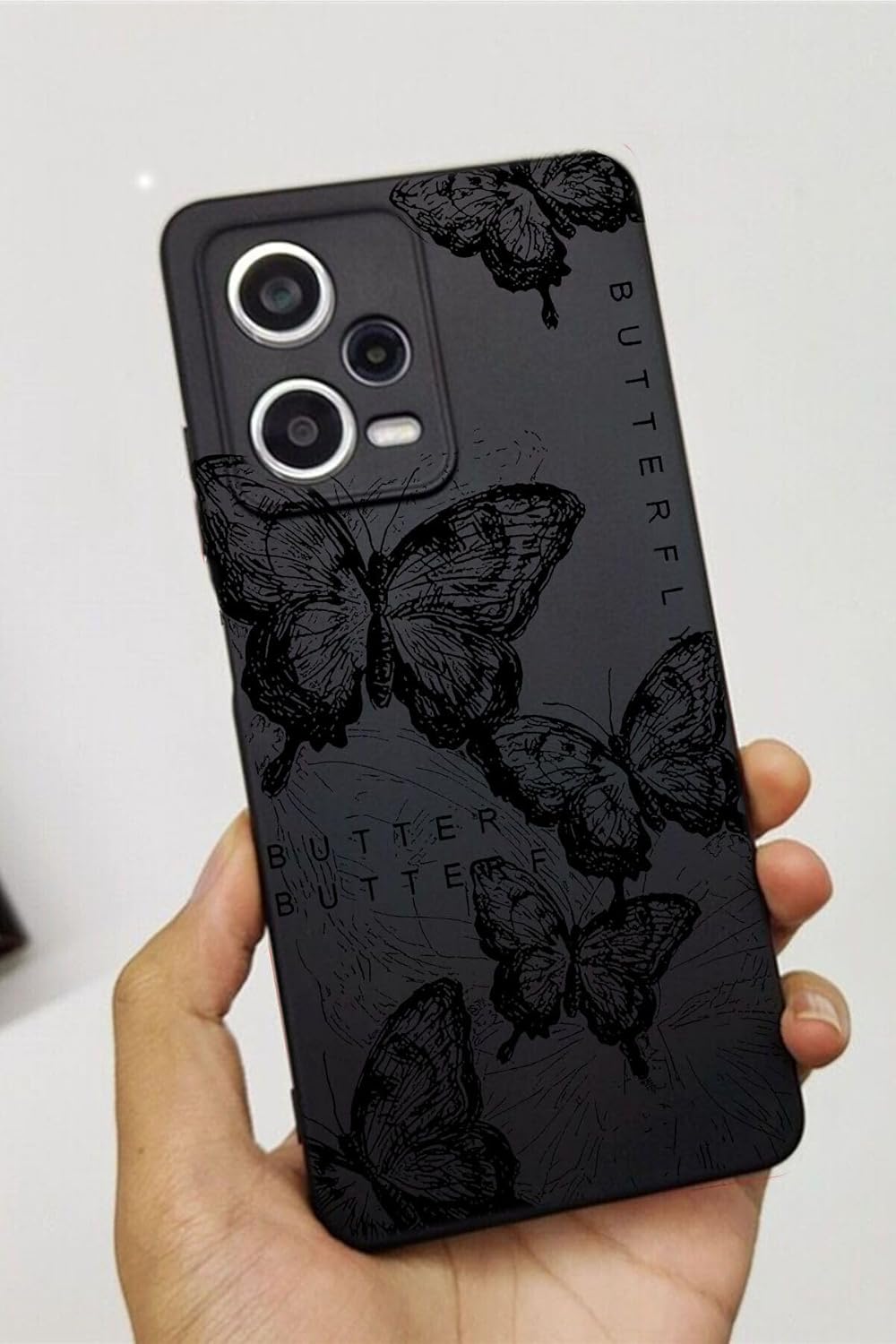 Xiaomi Redmi Note 12 Pro 5G İle Uyumlu Desenli Telefon Kılıfı PDNG01 Kapak Buterflay