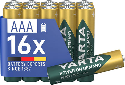 Rech.AAA 1000mAh 2x8 Foil