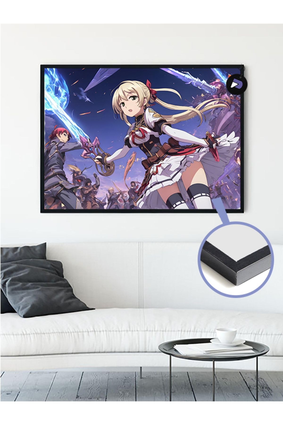 Postermanya (pster21123) Savaşan Anime Kızı Manga Anime Çerçeveli Tablo - Çerçeveli Poster 50 x 70