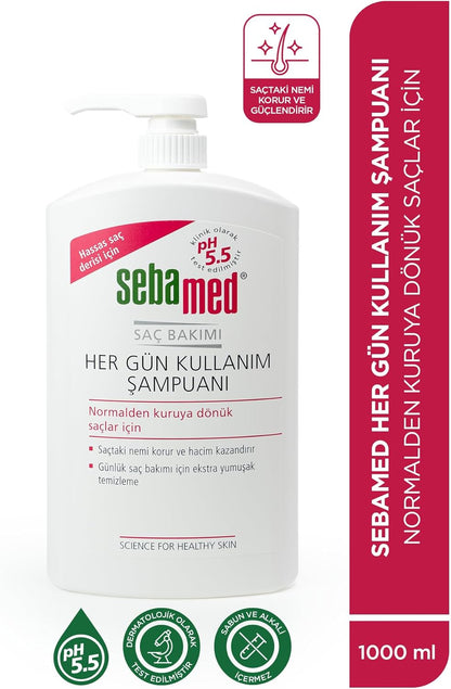 Besleyici Onarıcı Kuru ve Hassas Saç Tipine Özel Her Gün Kullanım Günlük Saç Bakım Şampuanı 1000ml