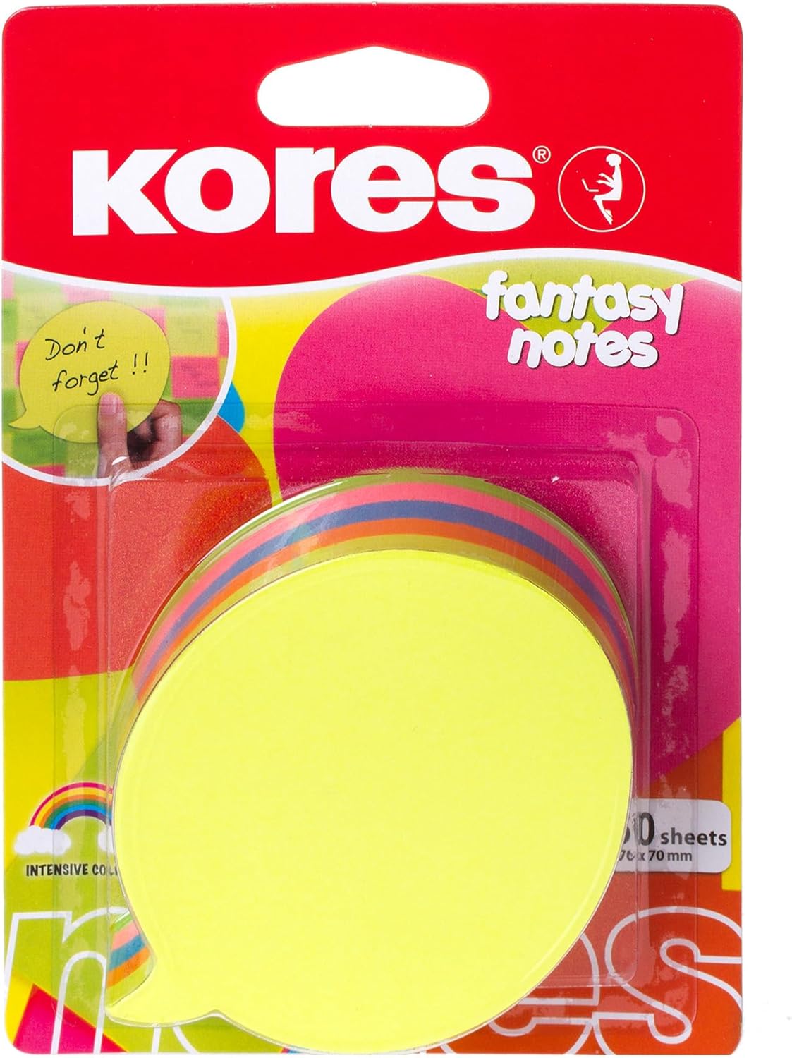 Kores N48707 yapışkanlı not kağıdı Sprehblase, 70 x 70 mm, 250 Yaprak